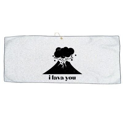 Funny Cute I Lava You Volcano Large Microfiber Waffle Golf Towel