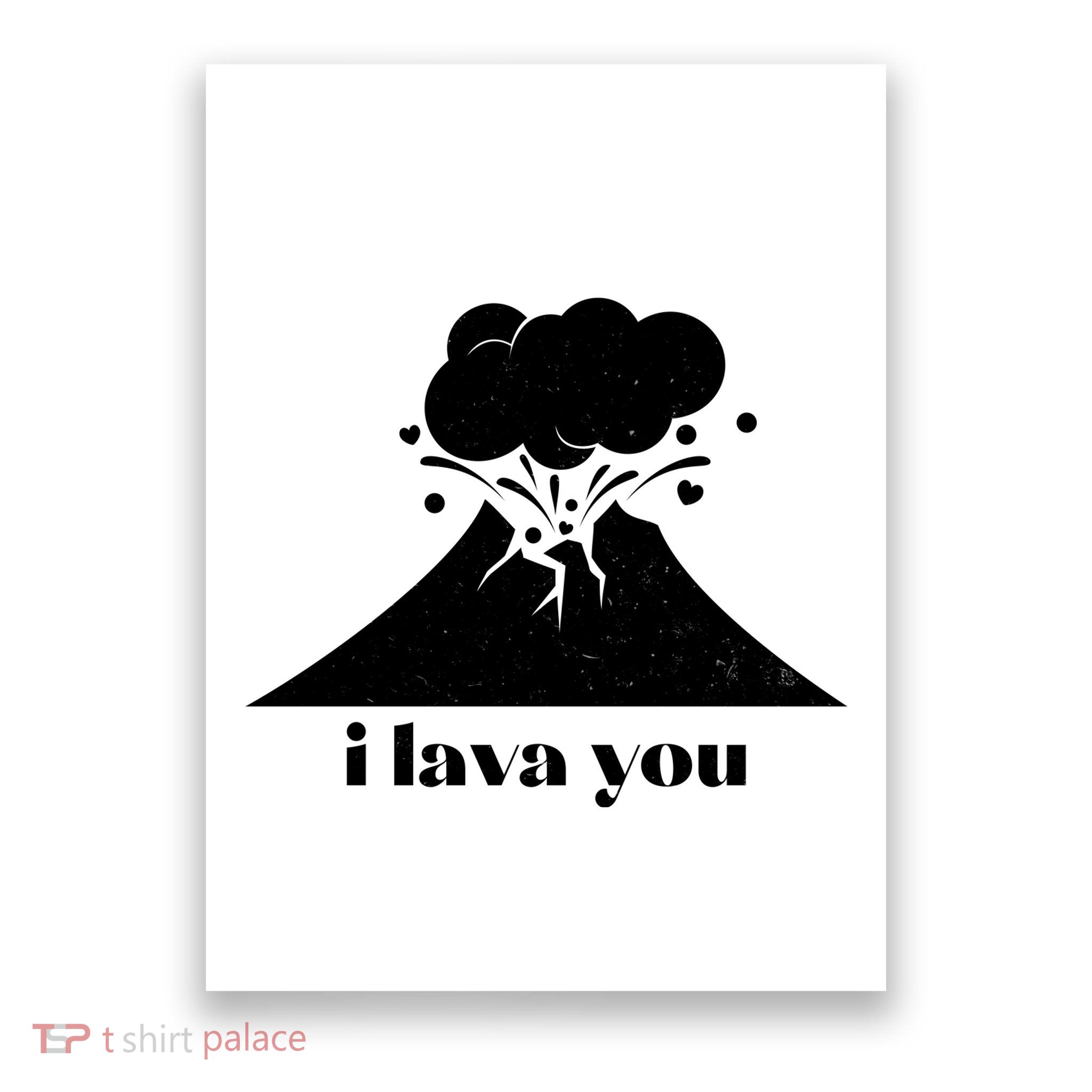 Funny Cute I Lava You Volcano Poster