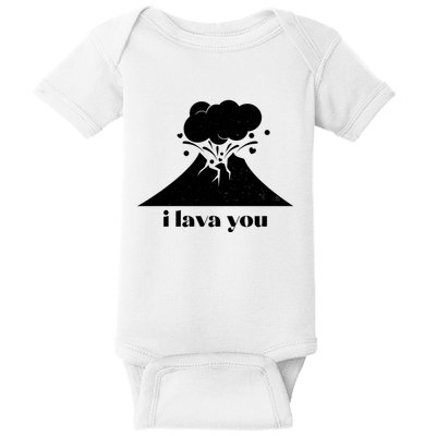 Funny Cute I Lava You Volcano Baby Bodysuit