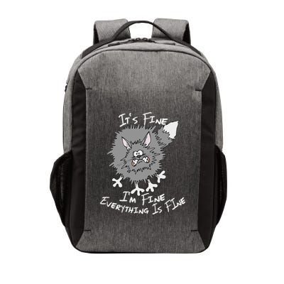 Fluffy Cat ItS Fine IM Fine Everything Is Fine Funny Cat Vector Backpack