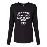 Funny Can I Go Back To Bed Graduation Gift For Her Him Womens Cotton Relaxed Long Sleeve T-Shirt