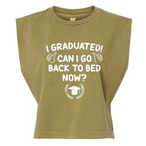 Funny Can I Go Back To Bed Graduation Gift For Her Him Garment-Dyed Women's Muscle Tee