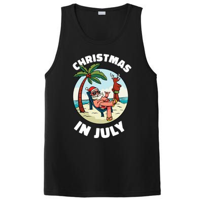 Funny Christmas In July Summer Santa On Beach Xmas PosiCharge Competitor Tank