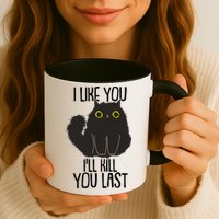 Funny Cat I Like You I'll Kill You Last Mug