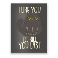 Funny Cat I Like You I'll Kill You Last Poster