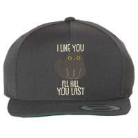 Funny Cat I Like You I'll Kill You Last Wool Snapback Cap