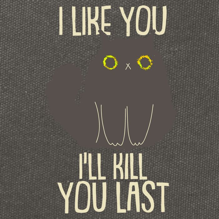 Funny Cat I Like You I'll Kill You Last Cotton Canvas Backpack