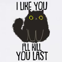 Funny Cat I Like You I'll Kill You Last Garment-Dyed Sweatshirt