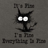 Funny Cat ItS Fine IM Fine Everything Is Fine Great Gift Cotton Canvas Backpack