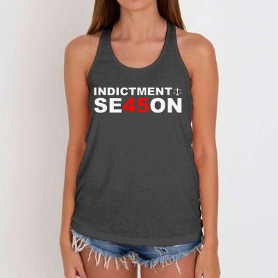 Funny Cute Indictment Season 45 Women's Knotted Racerback Tank