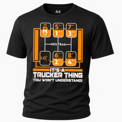 Funny Cool It's A Trucker Thing You Won't Understand 18 Speed Shift Cooling Performance Crew T-Shirt
