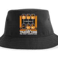 Funny Cool It's A Trucker Thing You Won't Understand 18 Speed Shift Sustainable Bucket Hat
