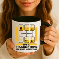 Funny Cool It's A Trucker Thing You Won't Understand 18 Speed Shift Mug