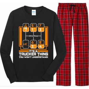 Funny Cool It's A Trucker Thing You Won't Understand 18 Speed Shift Long Sleeve Pajama Set