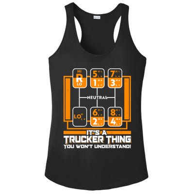 Funny Cool It's A Trucker Thing You Won't Understand 18 Speed Shift Ladies PosiCharge Competitor Racerback Tank