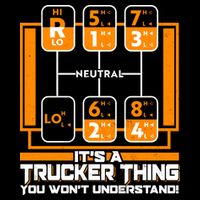 Funny Cool It's A Trucker Thing You Won't Understand 18 Speed Shift Cooling Performance Long Sleeve Crew