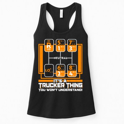Funny Cool It's A Trucker Thing You Won't Understand 18 Speed Shift Womens Tank Top