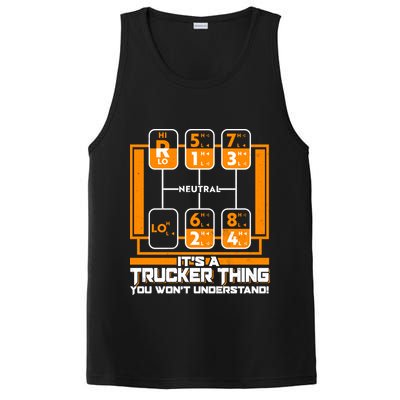 Funny Cool It's A Trucker Thing You Won't Understand 18 Speed Shift PosiCharge Competitor Tank
