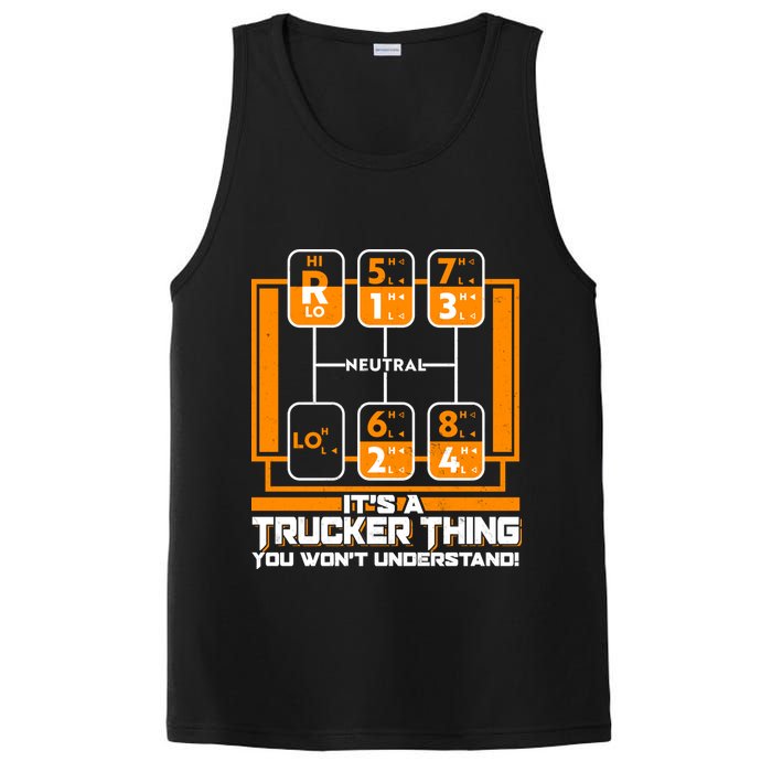 Funny Cool It's A Trucker Thing You Won't Understand 18 Speed Shift PosiCharge Competitor Tank