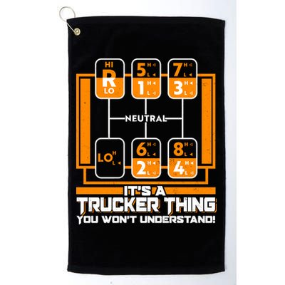 Funny Cool It's A Trucker Thing You Won't Understand 18 Speed Shift Golf Towel