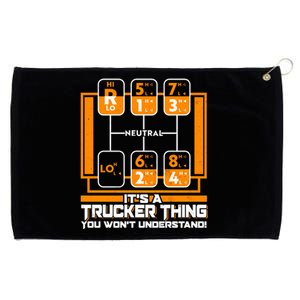 Funny Cool It's A Trucker Thing You Won't Understand 18 Speed Shift Grommeted Golf Towel