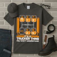 Funny Cool It's A Trucker Thing You Won't Understand 18 Speed Shift Tall T-Shirt