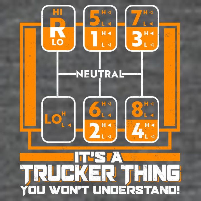 Funny Cool It's A Trucker Thing You Won't Understand 18 Speed Shift Button
