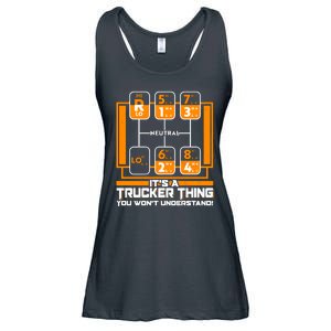 Funny Cool It's A Trucker Thing You Won't Understand 18 Speed Shift Ladies Essential Flowy Tank