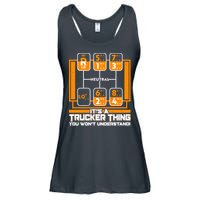 Funny Cool It's A Trucker Thing You Won't Understand 18 Speed Shift Ladies Essential Flowy Tank
