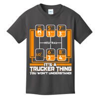 Funny Cool It's A Trucker Thing You Won't Understand 18 Speed Shift Kids T-Shirt
