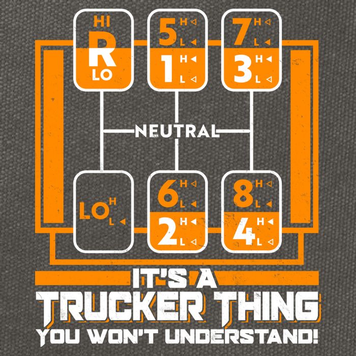 Funny Cool It's A Trucker Thing You Won't Understand 18 Speed Shift Cotton Canvas Backpack