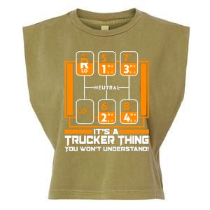 Funny Cool It's A Trucker Thing You Won't Understand 18 Speed Shift Garment-Dyed Women's Muscle Tee