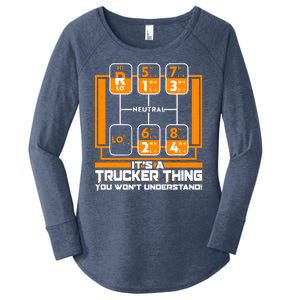 Funny Cool It's A Trucker Thing You Won't Understand 18 Speed Shift Women's Perfect Tri Tunic Long Sleeve Shirt