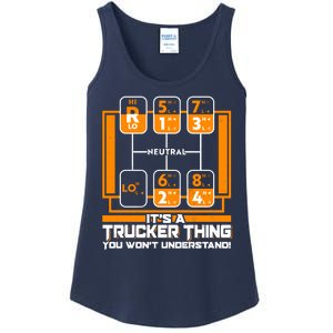 Funny Cool It's A Trucker Thing You Won't Understand 18 Speed Shift Ladies Essential Tank