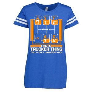 Funny Cool It's A Trucker Thing You Won't Understand 18 Speed Shift Enza Ladies Jersey Football T-Shirt