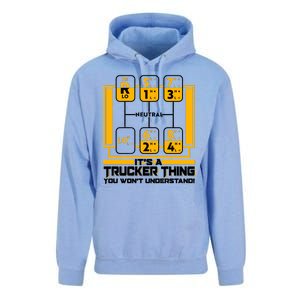 Funny Cool It's A Trucker Thing You Won't Understand 18 Speed Shift Unisex Surf Hoodie