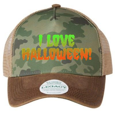 Funny Creepy I Love Halloween Legacy Tie Dye Trucker Hat