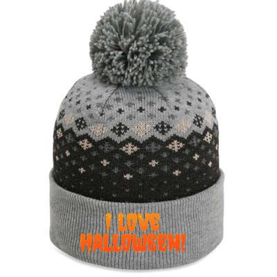 Funny Creepy I Love Halloween The Baniff Cuffed Pom Beanie