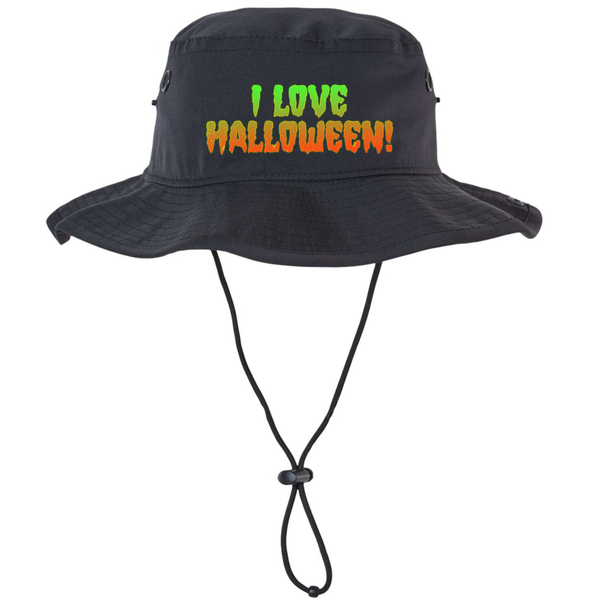 Funny Creepy I Love Halloween Bucket Hat