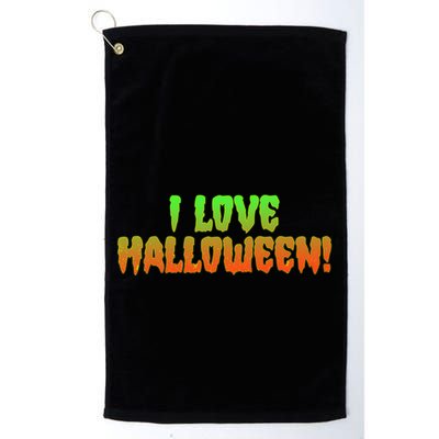 Funny Creepy I Love Halloween Golf Towel