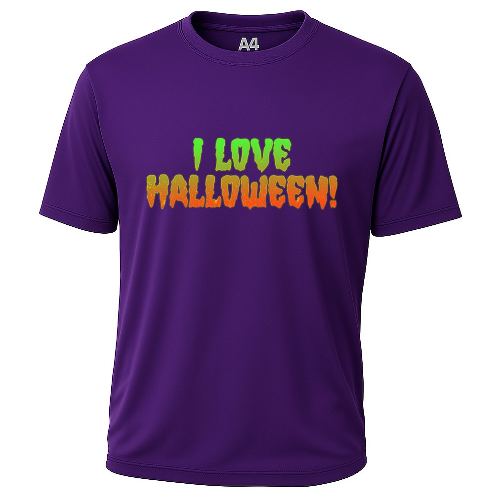 Funny Creepy I Love Halloween Cooling Performance Crew T-Shirt