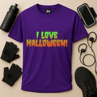 Funny Creepy I Love Halloween Cooling Performance Crew T-Shirt