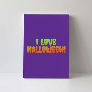 Funny Creepy I Love Halloween Canvas