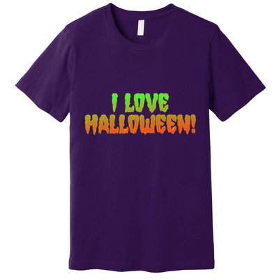 Funny Creepy I Love Halloween Premium T-Shirt