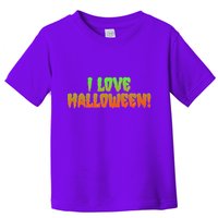 Funny Creepy I Love Halloween Toddler T-Shirt