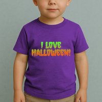 Funny Creepy I Love Halloween Toddler T-Shirt