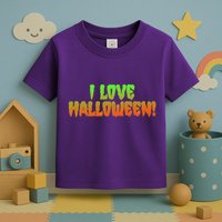 Funny Creepy I Love Halloween Toddler T-Shirt