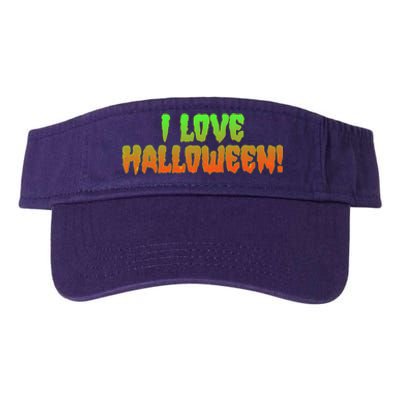 Funny Creepy I Love Halloween Valucap Bio-Washed Visor