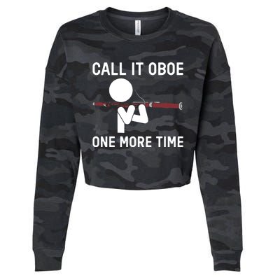 Funny Call It Oboe One More Time Bassoon Bassoonist Design Hoodie Cropped Pullover Crew