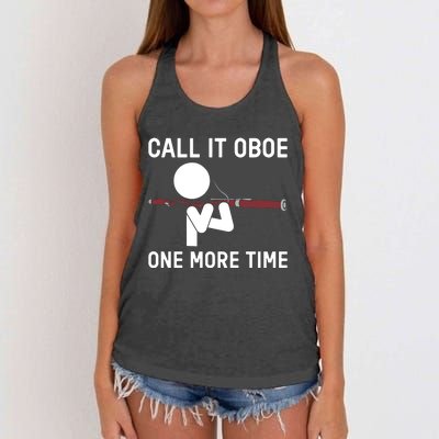 Funny Call It Oboe One More Time Bassoon Bassoonist Design Hoodie Women's Knotted Racerback Tank